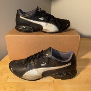 Men’s 13 Puma Black Silver Leather